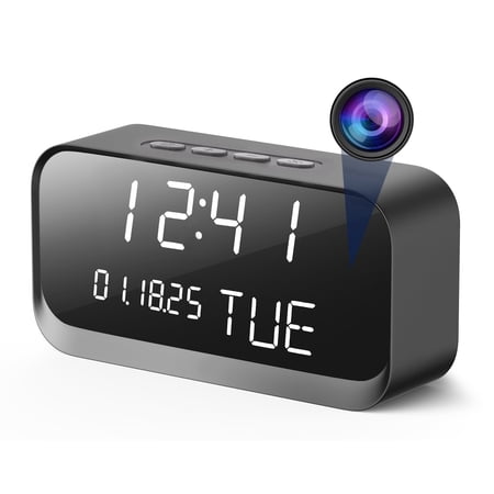 Clock Camera with 1080P HD Video, AI Motion Alerts, Night Vision, Support Dual-Band WiFi, Bluetooth Setup – Indoor Security Camera for Home & Office