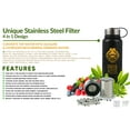 thumbnail image 2 of Organic Greek Vitamin Bottles. Hydrogen Alkaline Generator Water + Filter 4 In 1 Design Black Stainless Steel 800mL (27.05 FL OZ), 2 of 8