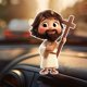 thumbnail image 1 of Jesu Ornament 2D Flat Acrylic Backpack Car Pendant Ornament, 1 of 7