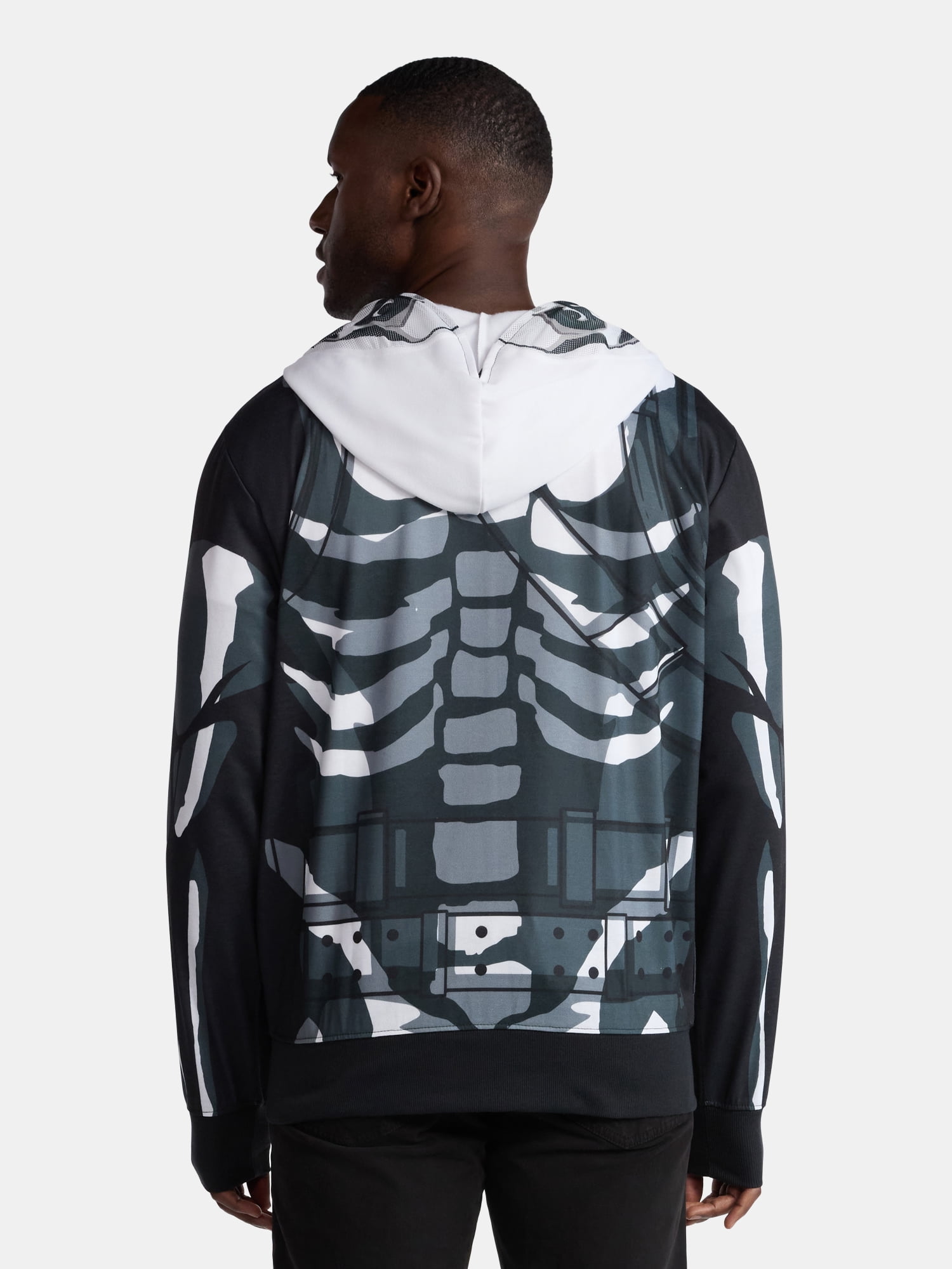 Fortnite, Men's & Big Men's Halloween Cosplay Hoodie, Skull Trooper, Sizes S-3XL