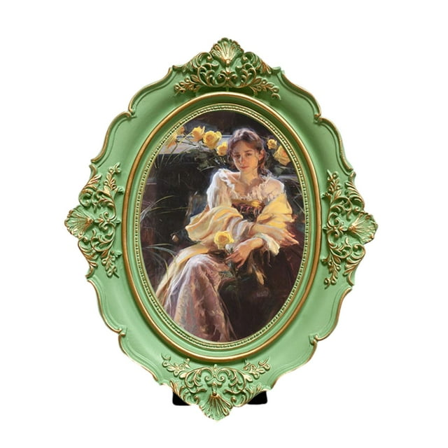 Cadre Photo Support d'Exposition Photo Décoratif Cadeau Ovale Rétro Antique Vintage Photo 6 Pouces