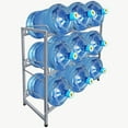 thumbnail image 2 of 5 Gallon Water Jug Holder 9 Jugs Capacity, 3-Tier Heavy Duty Storage Rack, Leak-Proof Organizer for Home Office Garage, 2 of 6