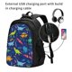thumbnail image 2 of Balery Dinosaurs Mochila con carga USB para hombre y mujer - Mochila impermeable y antirrobo para laptop con puerto USB para viajes, trabajo, 2 of 7