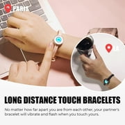 TOTWOO Long Distance Touch Bracelets for Couples-Candy Collection(Black & White), Vibration & Light up for Love -Pair of Couples Bracelets
