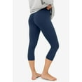 thumbnail image 2 of ellos Women's Plus Size Knit Capri Leggings - 14/16, Black Reptile, 2 of 5