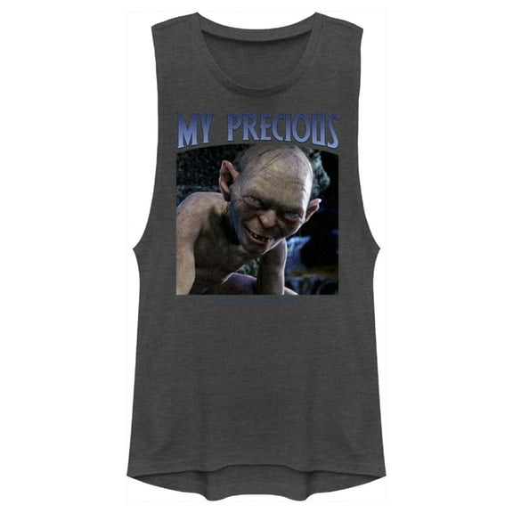 Junior's The Lord of the Rings Fellowship of the Ring Gollum My Precious Festival Muscle Graphic Tee Charcoal Medium