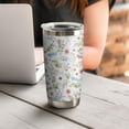 thumbnail image 4 of 20oz Tumbler with Lid and Straw Stainless 4（60X84in） Steel Vacuum Insulated Water Coffee Tumbler Cup, Double Wall Vacuum Insulated Travel Mug Reusable Tumblers for Ice Drinks, Hot Beverage, 4 of 7