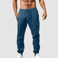 thumbnail image 2 of Vedolay Mens Sweatpants Baggy Trousers for Men Printed Loose Streetwear Jogger Pants Blue,M, 2 of 5