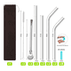 thumbnail image 2 of Popotes Pajitas De Metal De Acero Inoxidable Y Cucharas 21 pzs Malubero, Plata, 2 of 5