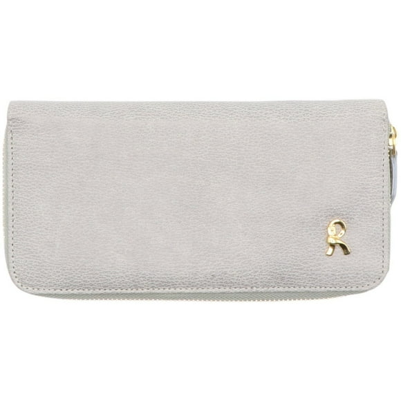 Roberta di Camerino Portefeuille en Cuir Zippé pour Femmes - Gris