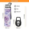 thumbnail image 3 of Sports Water Bottle 1000ML Tritan Food Grade Clear Water Bottle Fitness Outdoor Sports Bike Cartoon Lavender Roses, 3 of 7