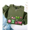 thumbnail image 3 of Girly Golf Graphics Sweatshirt for Women Preppy Golfing Sweater Army Green Sweatshirt Adult X-Large, 3 of 7