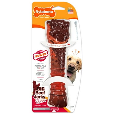 Nylabone Power Chew Textured Knuckle Bone Chew Toy Beef Jerky X-Large - 50  lbs. (1 Count)