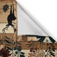 thumbnail image 3 of Ambesonne Cottagecore Valance & Curtain 3 Pcs Set, Woods Modern Floral Art, 55"x24", Caramel Beige Dark Teal, 3 of 7