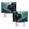thumbnail image 2 of Haiem Underwater Dinosaur Shark Pattern Acrylic Night Light Gift with 3 Color ModesTouch-Sensitive LED Lamp Perfect Gift for Mother's Day, Birthday, or Christmas, 2 of 9