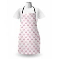 thumbnail image 3 of Hawaii Apron, Tropical Summer Birds Repetitive Pattern of Love Flamingos and Hearts, Unisex Kitchen Bib with Adjustable Neck for Cooking Gardening, Adult Size, Pink and Pastel Pink, by Ambesonne, 3 of 4