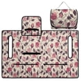 thumbnail image 4 of COEQINE Universal Golf Cart Seat Towel Blanket Covers for All Weather, Foldable Design with Handle, Fit for EZGO, Club Car and More 2-Seat Golf Carts, Valentines Day Elegant Pink Rose, 4 of 8