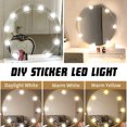thumbnail image 4 of Hollywood DIY Vanity Lights Strip Kit for Lighted Makeup Dressing Table Mirror Plug in LED Lighting Fixture with Adjustable Switch, 10 Light, 4 of 9