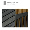thumbnail image 5 of 2-Person Patio Glider Bench - Outdoor Wood Rocking Chair Loveseat for Garden, Porch - Black, 5 of 9