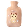thumbnail image 1 of Calentador de cama jinwen relleno de agua Bolsa de agua caliente suave de felpa dibujos animados 1000ml, 1 of 2