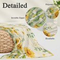 thumbnail image 4 of Summer Floral Throw Pillow Covers Watercolor Rustic Retro Sunflower Eucalyptus Leaves Decorative Lumbar Pillow Cover Rectangle Cushion Case for Sofa Couch Bed Living Room Bedroom 24 X 36 Inches, 4 of 9