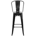 thumbnail image 3 of Home Square 30" Metal Steel Bar Stool in Black Finish - Set of 3, 3 of 5