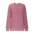thumbnail image 5 of Neewe Women's V-neck Brushed Solid Color Long Sleeved Top, 5 of 7