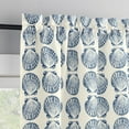 thumbnail image 2 of No. 918 Sandbar 2-Pack Tonal Seashell Print Semi-Sheer Rod Pocket Kitchen Curtains, 54"W X 36"L, 2 of 8