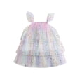 thumbnail image 1 of Vestido Para NiñAs Mangas Voladoras Camisetas Sin Mangas Con Lentejuelas Estrella XBTCLXEBCO Morado;18-24 Meses, 1 of 6