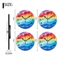thumbnail image 2 of Non-Ticking Silent Wall Clocks Battery Operated Personalized Decor Clock for Bathroom,Office-Colorful Wavy Pattern With Rainbow Of Colors（14inch）, 2 of 4