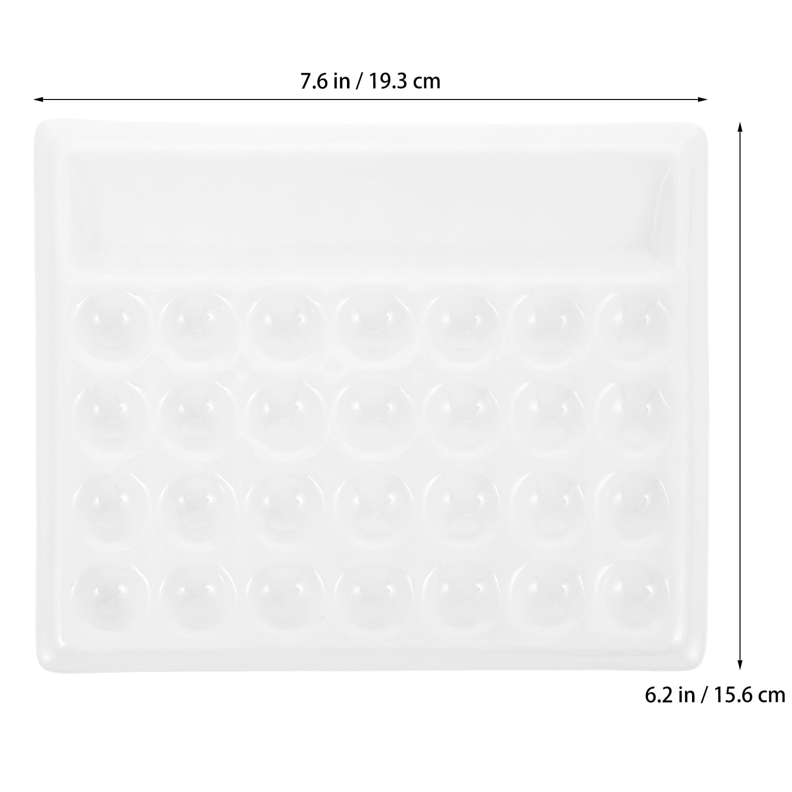 LOLIPPYY White Ceramic Painting Tray for Drawing with Smooth , Easy to Clean, Art Palette, 1 Piece