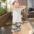 thumbnail image 5 of Cat Cloud Pattern Athletic Shorts Breathable with Comfort Fit Drawstring Casual Sweatshorts Large, 5 of 9