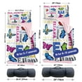 thumbnail image 6 of KAINSY Customized Toddler Nap Mat, Nap Sacks for Infant Child, Baby Butterfly Nap Mats with Pillow Blanket, Personalized Name Nap Mats for Preschool Kindergarten Girls, Easy Roll Up, 6 of 8