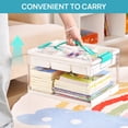 thumbnail image 3 of Sindcom 24 QT Clear Plastic Kids Toy Storage Bins, Stuffed Animal & Art Supply Organizer with Removable Dividers, Craft Box for Coloring Books, Toys, 1 Pack, 3 of 8