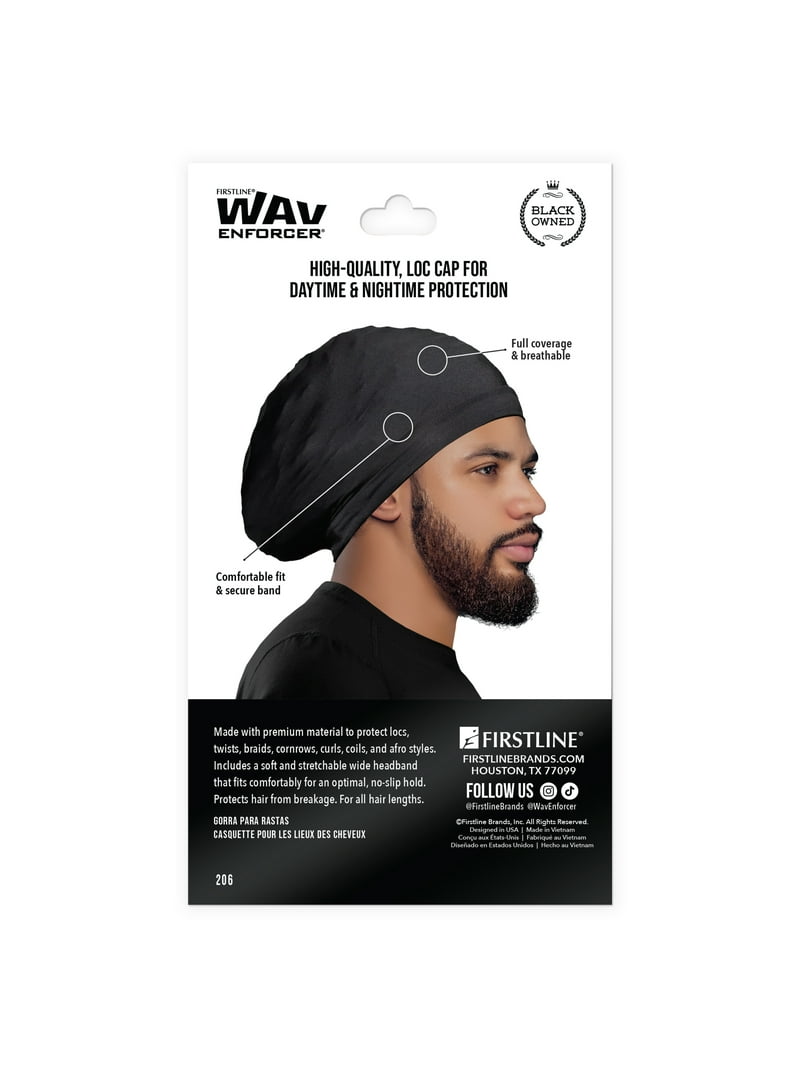 WavEnforcer Full Coverage Loc Cap Stretch Spandex Protects Locs