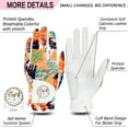 thumbnail image 2 of FINGER TEN Golf Gloves Women Left Right Hand Leather with Ball Marker Value Pack, Colored Glove for Ladies Right Left Handed Golfer All Weather Grip, 2 of 6