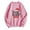 Pink, variant on Tetras Womens Tops Clearance,Women's Christmas Printing Solid Loose Long Sleeve Top Sweatshirt