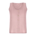 thumbnail image 5 of GA WEIHUA Womens Tank Tops Square Neck Waffle Knit Camisole Summer Casual Button Up Shirts Sleeveless Loose Tee Top Cute Solid Color Blouses(Pink,XXXXXL), 5 of 5