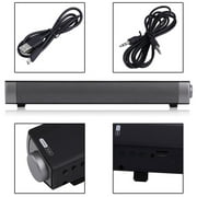 bluetoot h Sound Bar ,Portable wireles s Ultra Stereo Speakers with 2000mAh Long-standby HD Sound Bass for PC/TV/table t Black