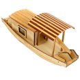 thumbnail image 2 of Miangastore Wooden Canoe Model Small Boat Desktop Boat Model Wooden Boat Model Adorn, 2 of 9