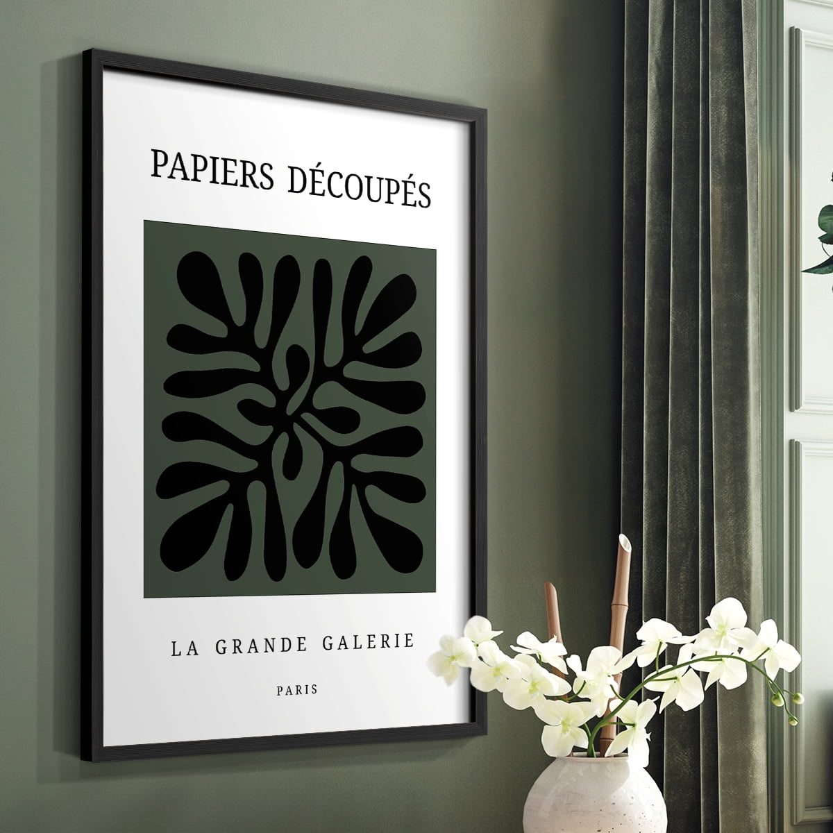 Matisse CCCXCIV in Black Solid Wood 22 x 28 Framed Print