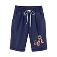 thumbnail image 2 of ZHUGeLI 100% Cotton Women Pants on Clearance Women's Shorts Cotton and Linen Fashionable Printing Elastic Waist 5-Inch Pants Drawstring 5-Inch Shortswomen Pants Clearance Clothing Under $10., 2 of 4