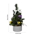 thumbnail image 3 of Mini adorno de árbol de Navidad | Árbol artificial pequeño de 20 cm para decoración de mesa | Escena navideña para sala de estar, escritorio o dormitorio | Decoración festiva para el hogar, 3 of 6