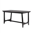 thumbnail image 2 of Walker Edison Table à Manger Moderne en Bois Massif avec Base Tréteau - Frêne Noir, 2 of 15