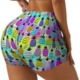 thumbnail image 2 of Qekee Graffiti Pineapples Women Workout Shorts, Sports shorts, Scrunch Butt Lifting Gym Shorts, Breathable Soft - Medium, 2 of 9