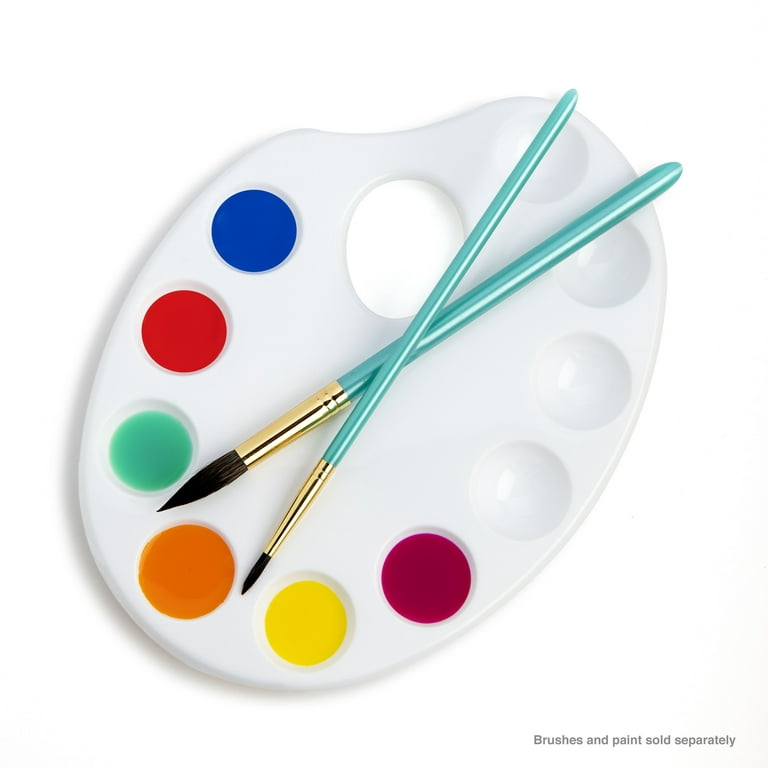 Royal & Langnickel Essentials Ten-Well Oval Plastic Artist Paint Palette