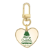 thumbnail image 1 of Llavero de metal en forma de corazón Unbranded Feliz árbol de Navidad verde 3,2x3cm, 1 of 3