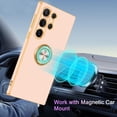 thumbnail image 6 of Samsung S24 Ultra Case[with 360° Ring Holder][Support Magnetic Car Mount]Cute Kickstand Slim for Women Girl Nonslip Rugged Bumper Protective Phone Case for Samsung Galaxy S24 Ultra 5G,Rose Gold, 6 of 14