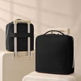 thumbnail image 4 of Standing Makeup Bag, Large Capacity Travel Cosmetic Organizer with Divided Compartments, Handheld Storage Case for Brushes Toiletries Beauty Essentials, Vanity Countertop and Trip Use, Black, 4 of 6