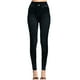 thumbnail image 1 of Leggings elásticos de cintura alta con estampado de rayas imitación denim para mujer - Pantalones térmicos de poliéster para senderismo y yoga para todas las estaciones, 1 of 5